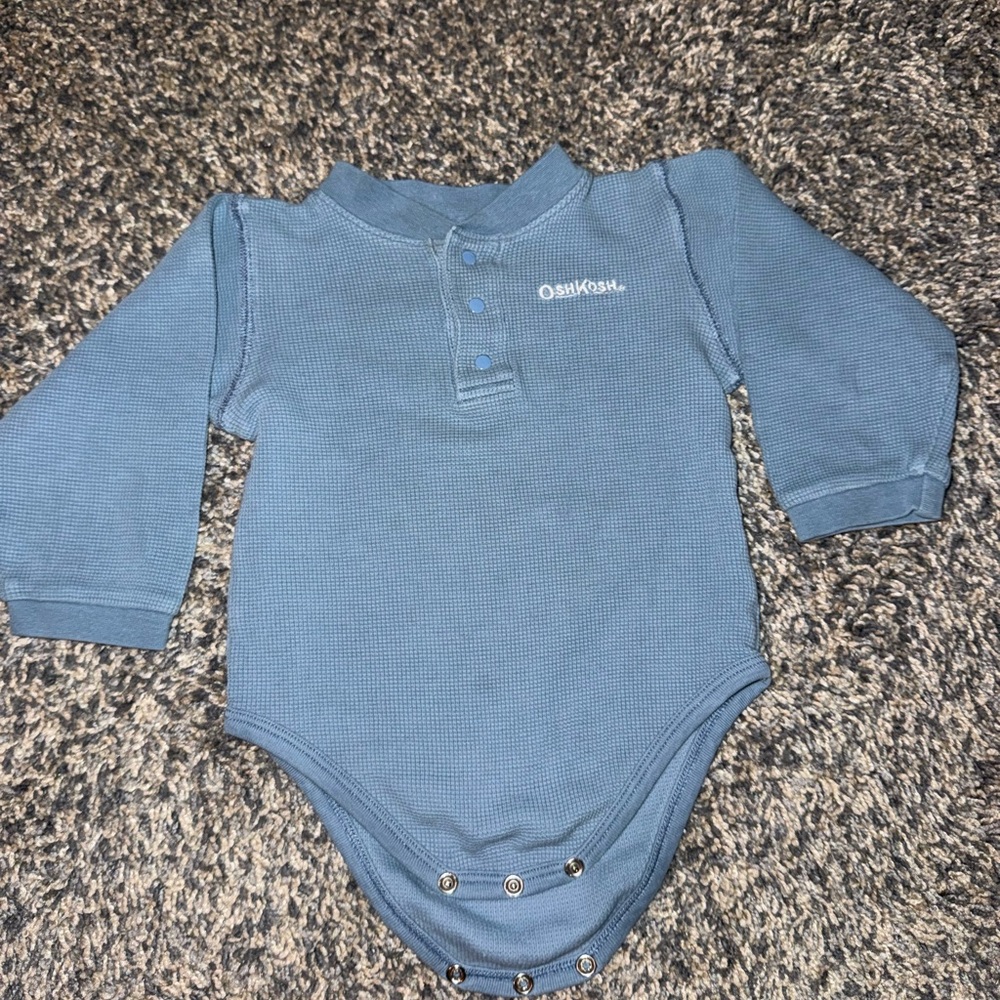 OshKosh B'gosh Slate Long Sleeve Bodysuit